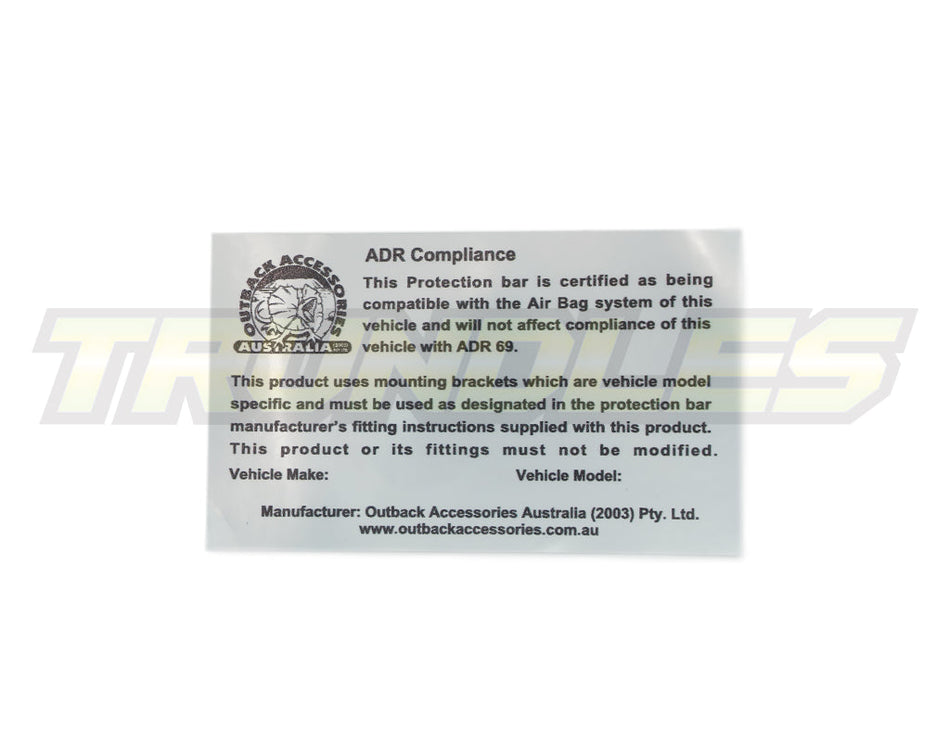 40413 | XROX ADR Compliant Replacement Sticker