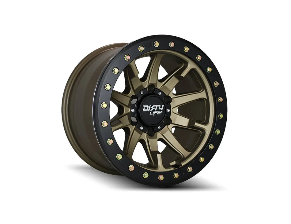 03187 | Dirty Life - DT-2  Satin Gold - 17x9 / 6x139.7 / 0P
