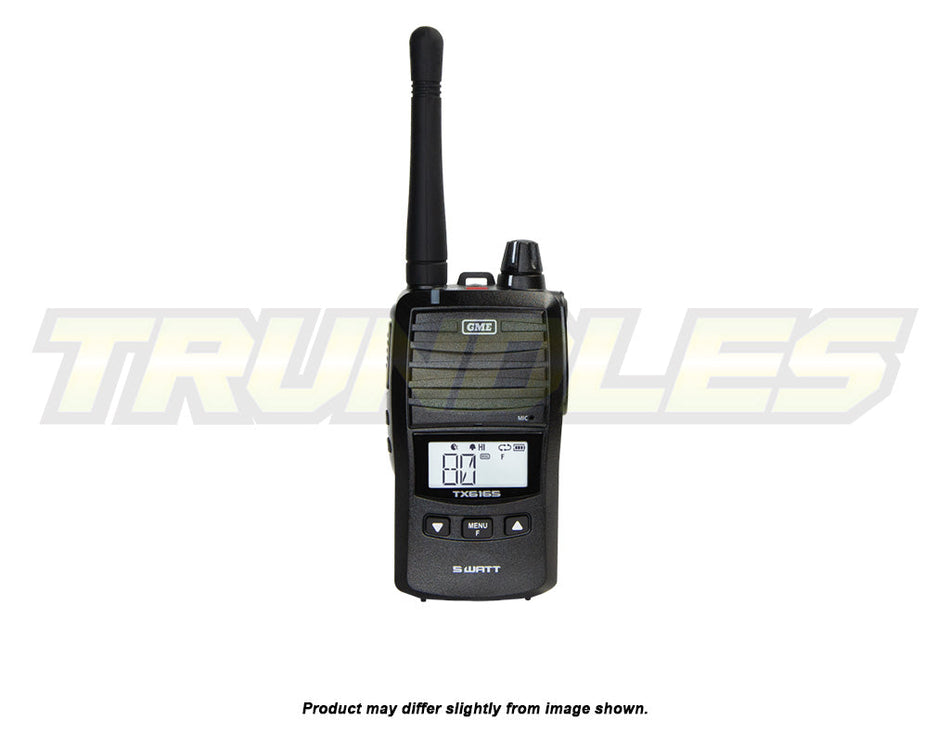 23827 | GME TX6165X 5/1 Watt IP67 UHF CB Handheld Radio